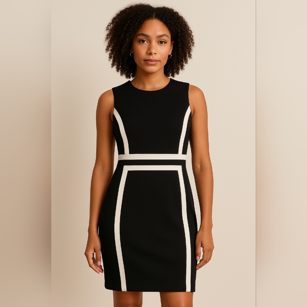 Calvin Klein Black and White Dress
